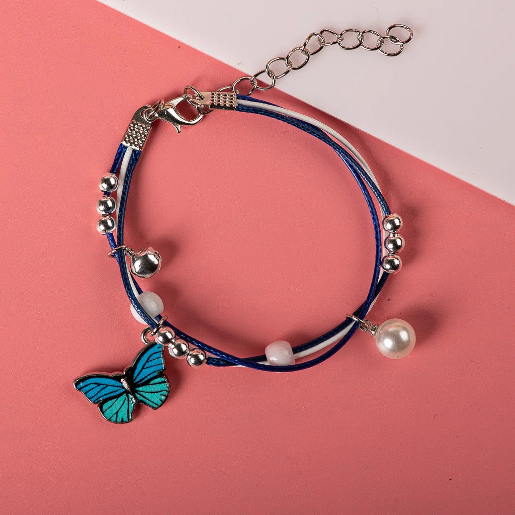 Cute Metal Drip Glaze Pendant Bracelet