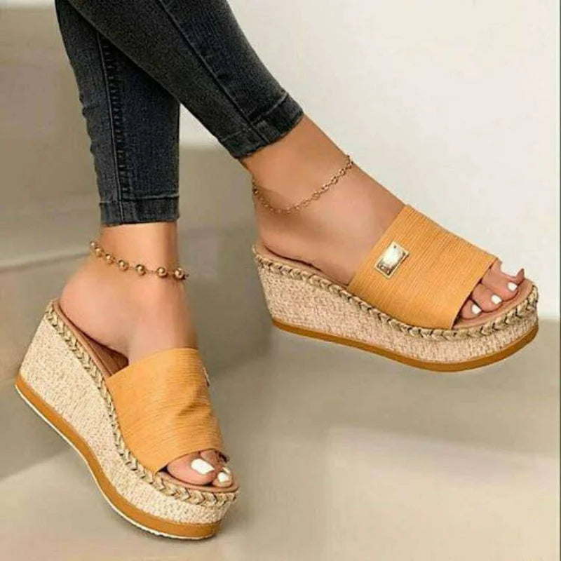 Summer Wedges Slippers Platform High Heels