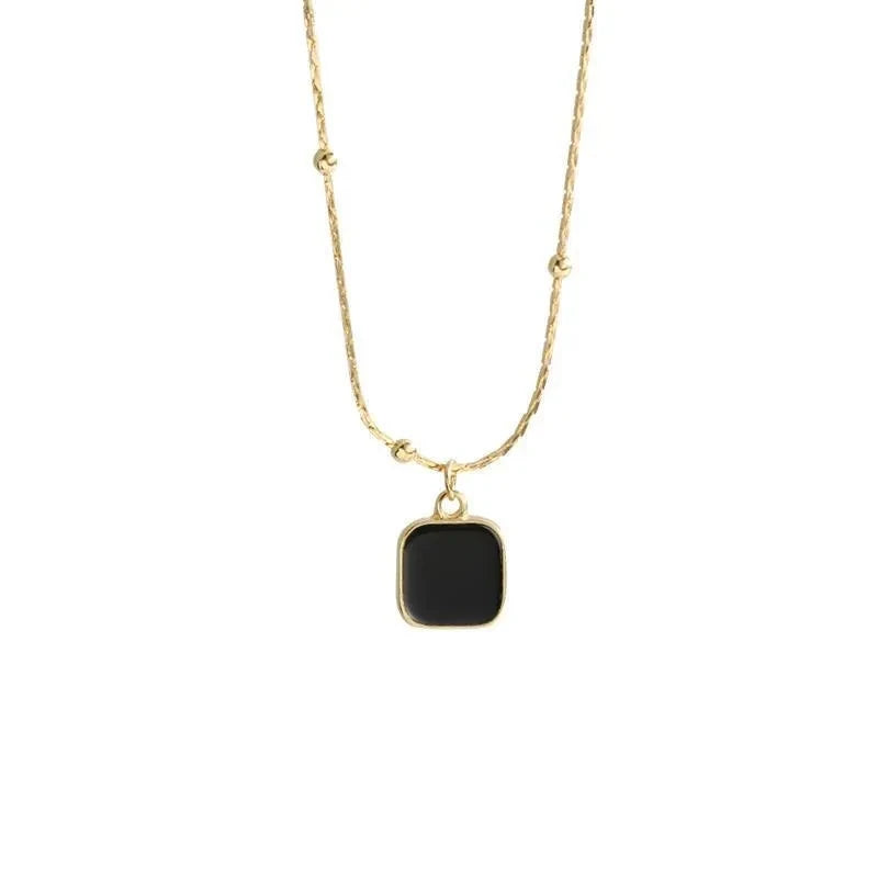 Necklaces Black Exquisite Minimalist Square