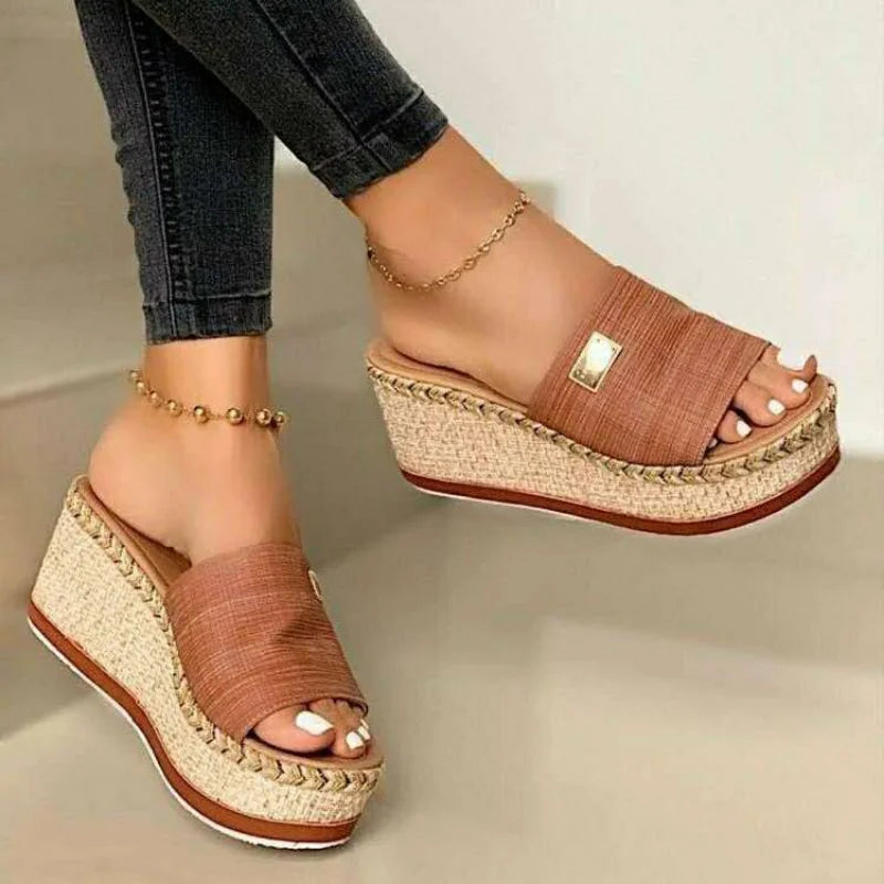 Summer Wedges Slippers Platform High Heels