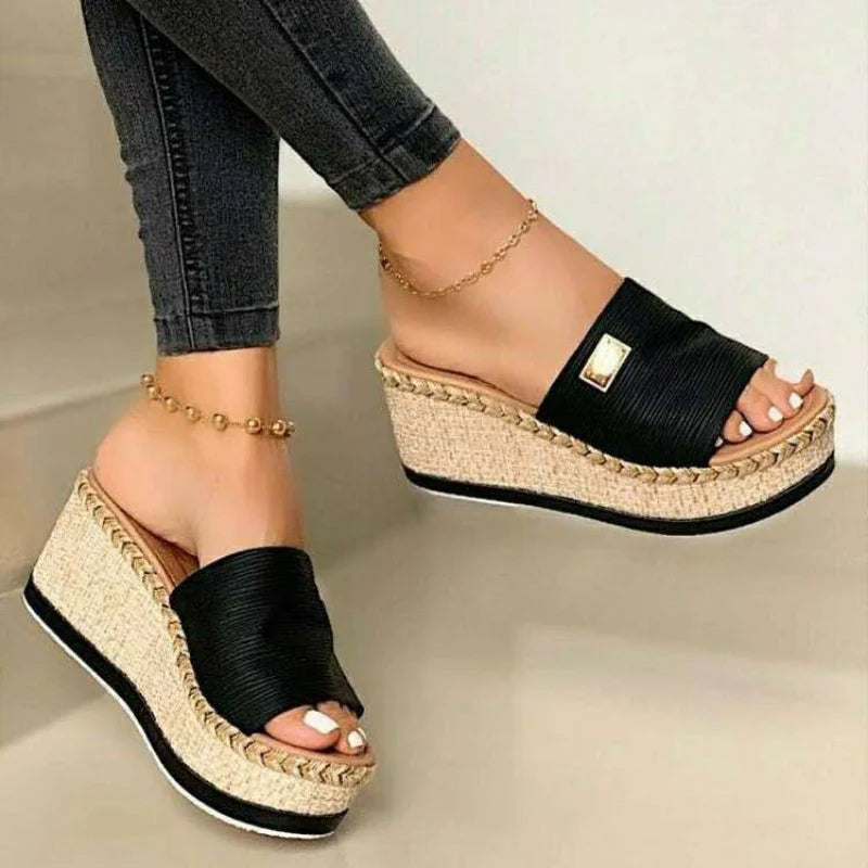 Summer Wedges Slippers Platform High Heels