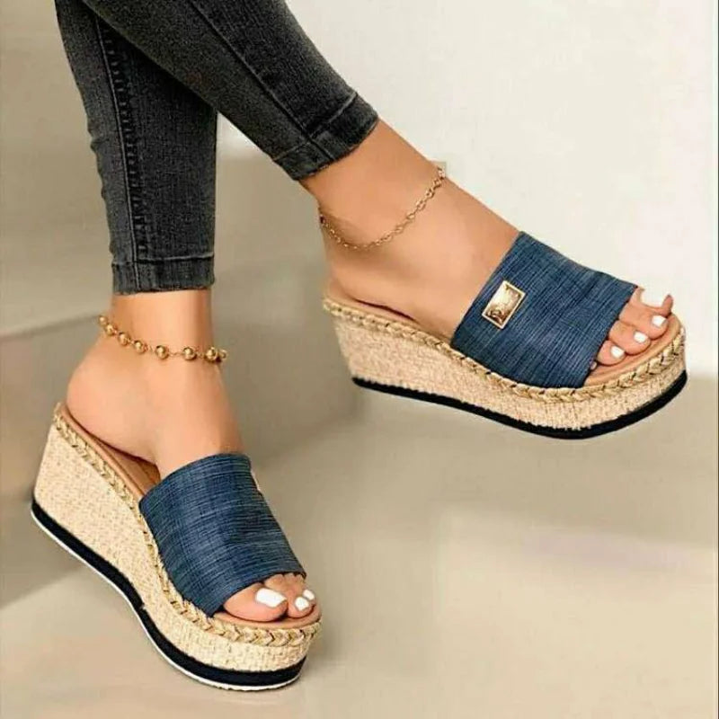 Summer Wedges Slippers Platform High Heels