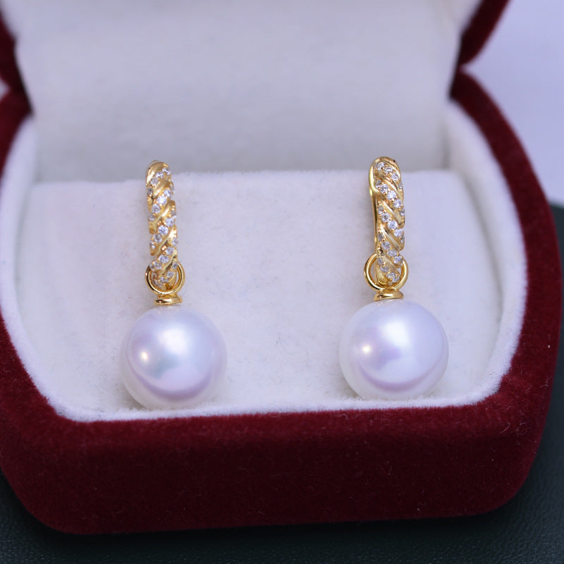 Fresh Water 11-12mm Perfect Circle Pearl Earrings